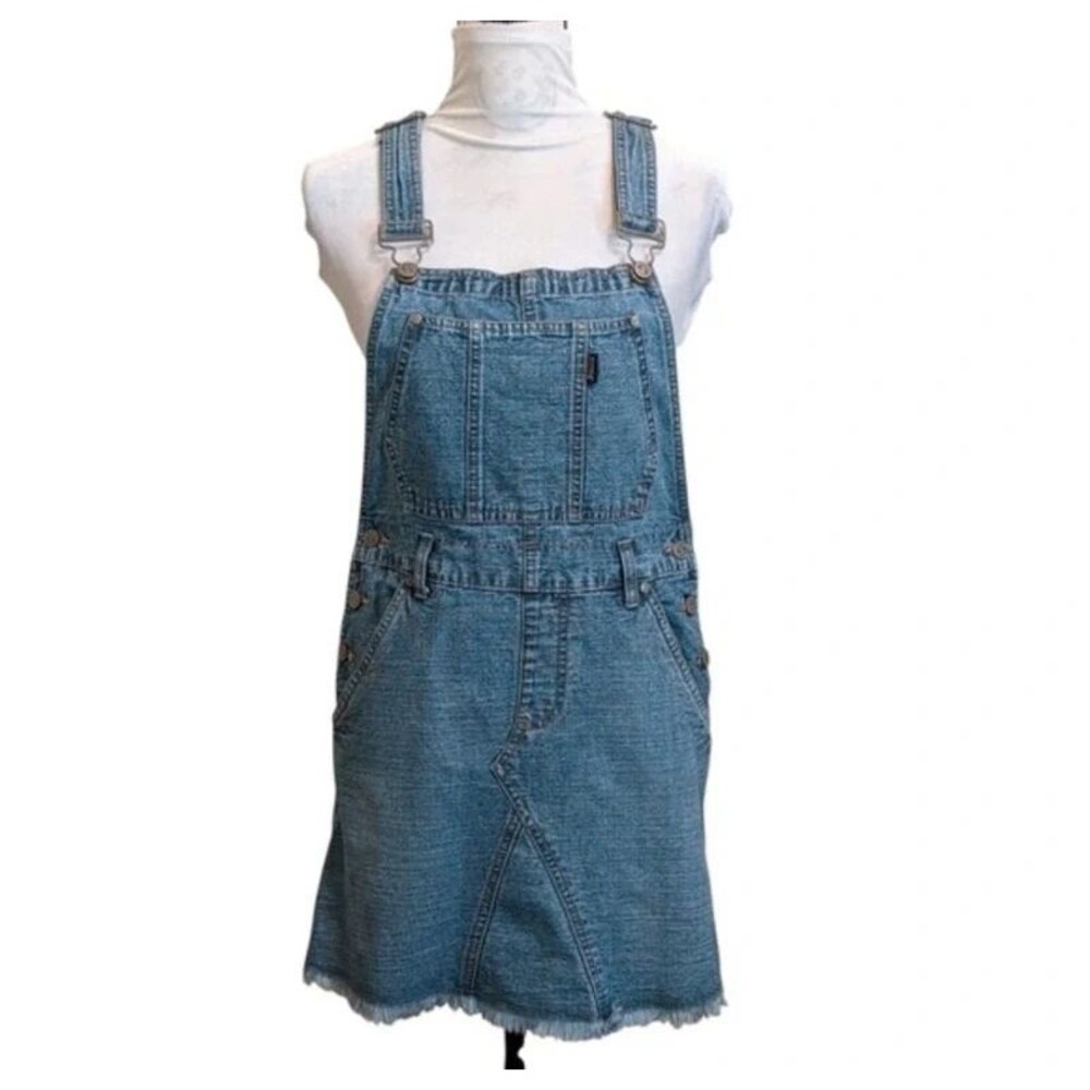 Denim Bib Overall Dress Size Small